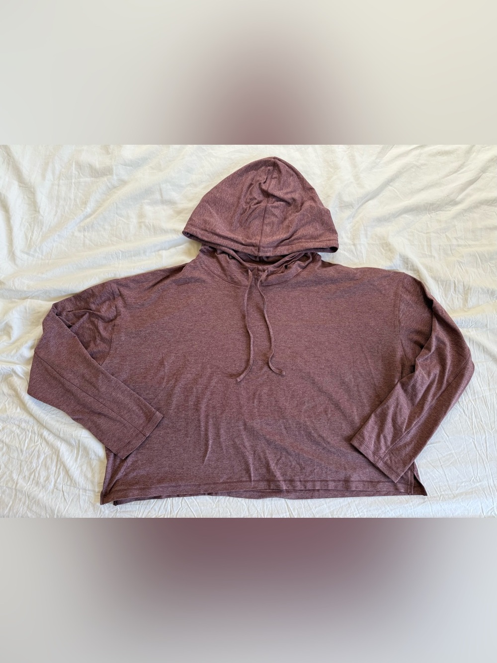 GIRLFRIEND COLLECTIVE | Women’s L Heathered Mauve Cropped Hoodie